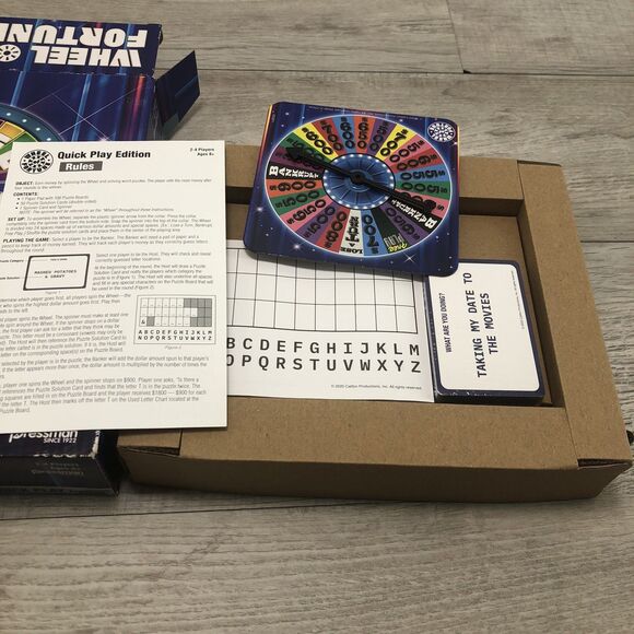 Wheel of Fortune Game - Quick Play Edition Brand Game New - Picture 2 of 4